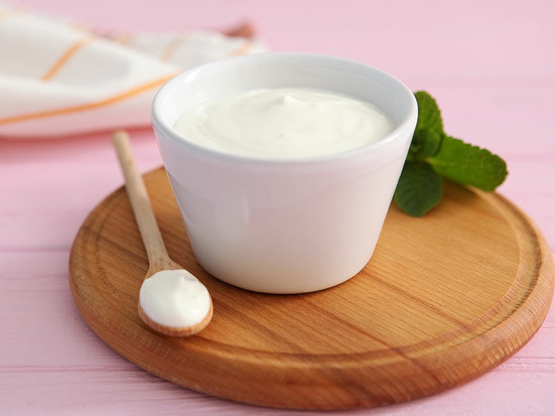 Use Spoon Scoop Out Yogurt 