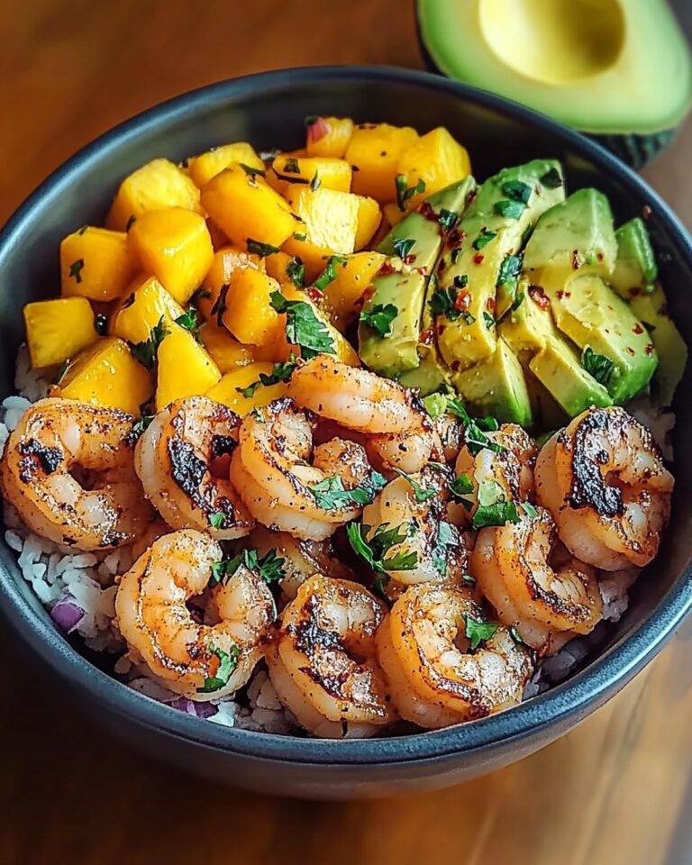 Shrimp and Avocado Bowls with Mango Salsa & Lime-Chili Sauce Recipe