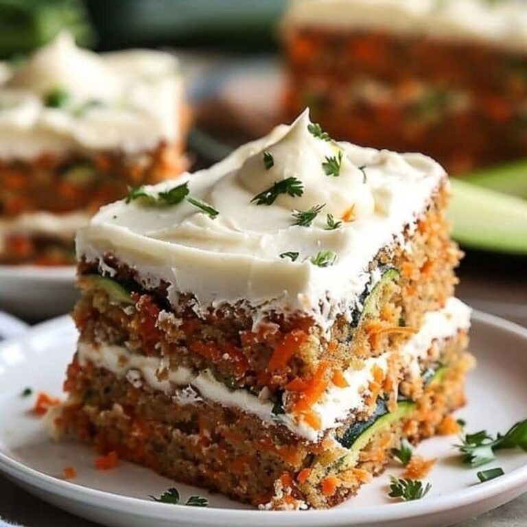Moist Carrot Zucchini Cake With Cream Cheese Frosting Recipe