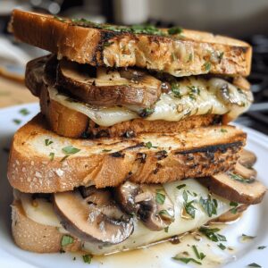 Garlic Mushroom Grilled Cheese Recipe