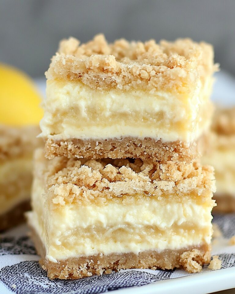 Creamy Lemon Cheesecake Crumb Bars Recipe