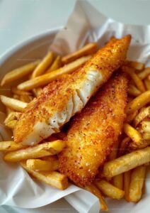 Crunchy Fish Fingers & Golden Fries Recipe