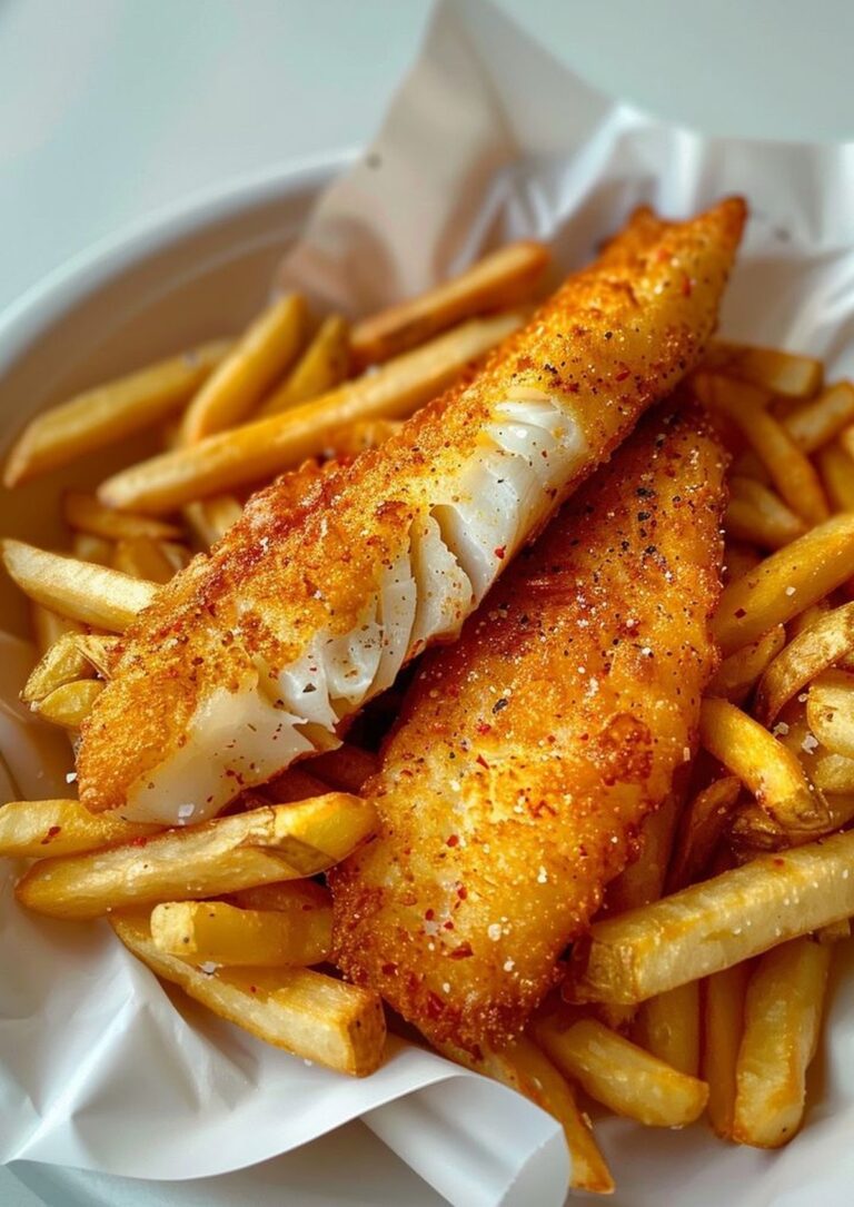 Crunchy Fish Fingers & Golden Fries Recipe