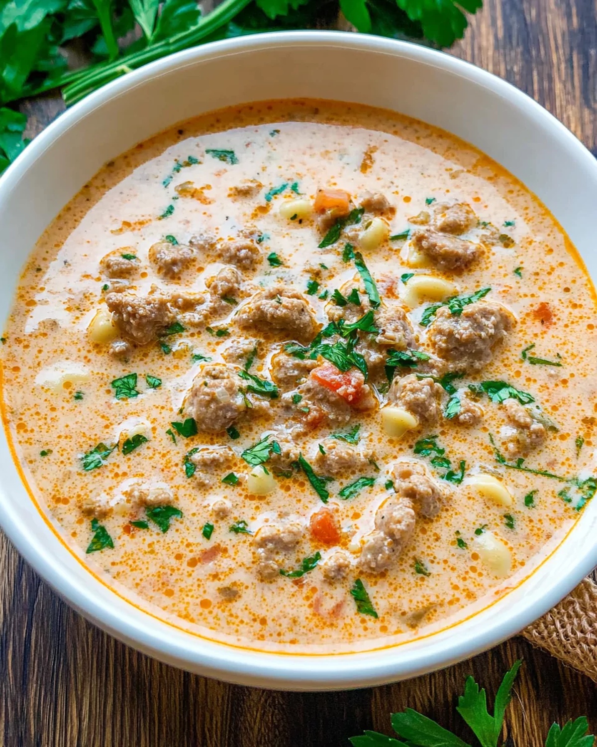 Creamy Parmesan Italian Sausage Ditalini Soup Recipe