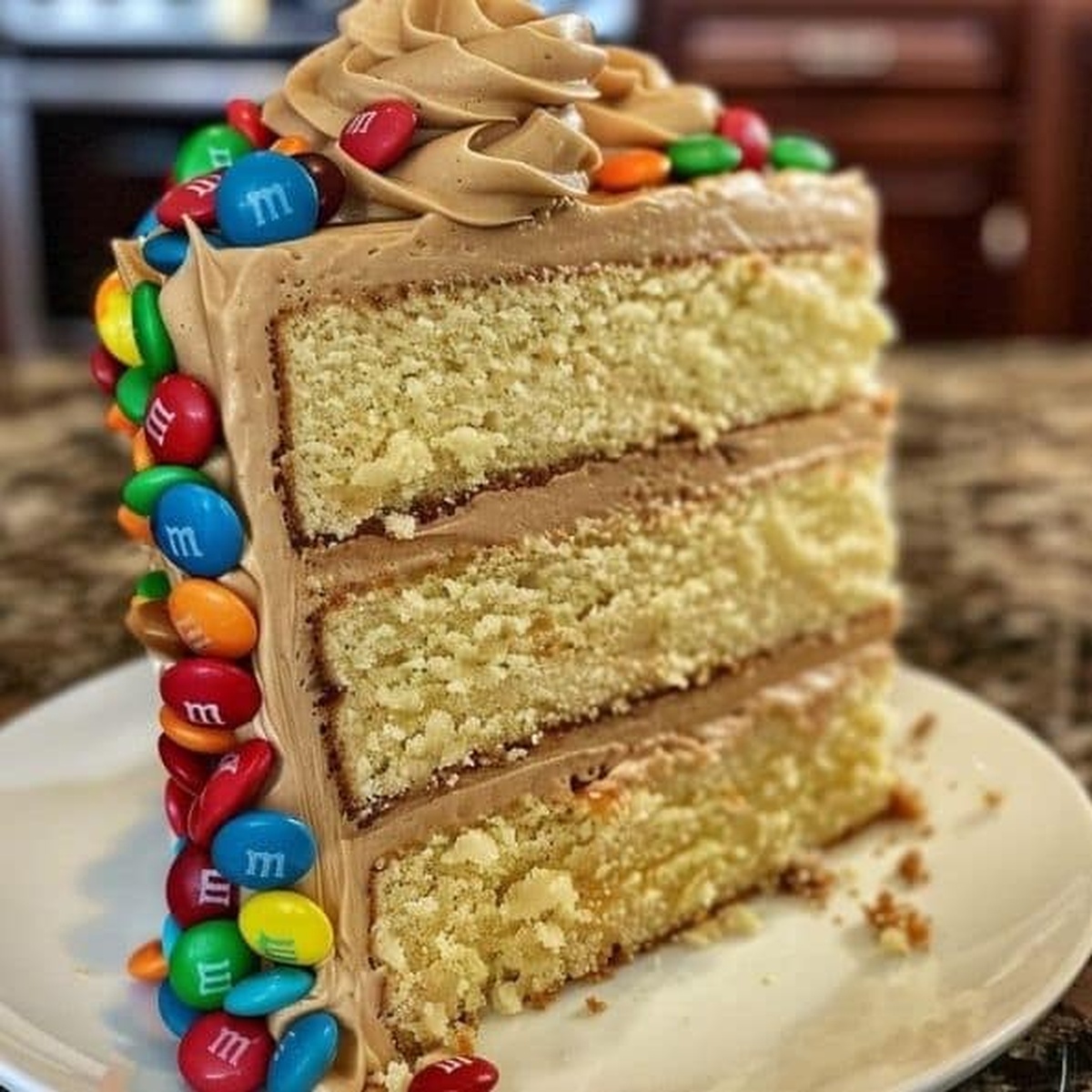 M&Ms Peanut Butter Cake With Peanut Butter Frosting Recipe