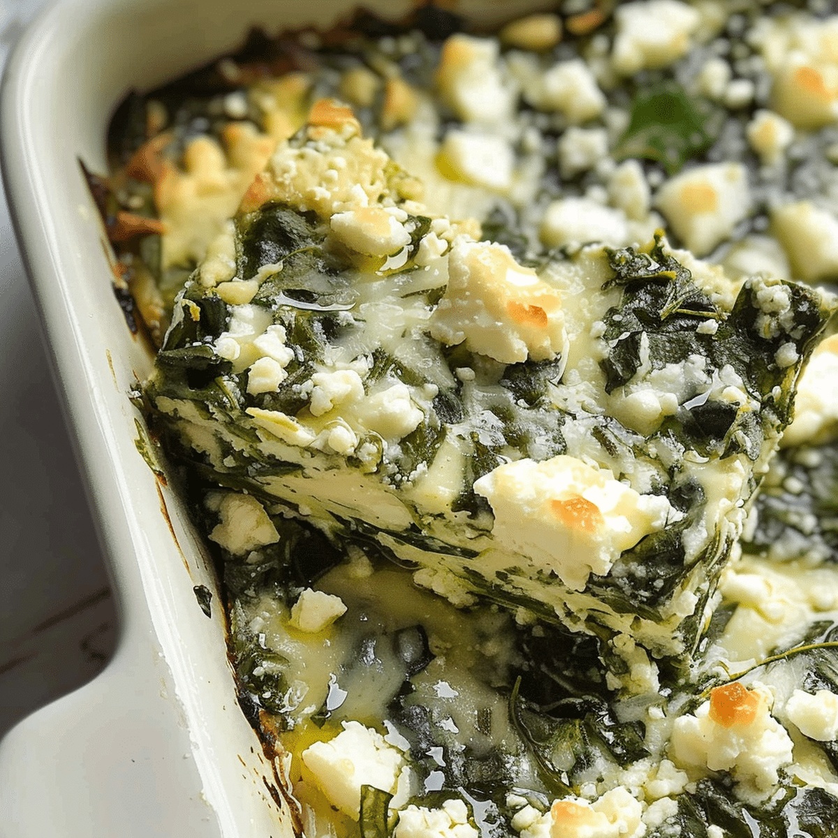 Spinach Casserole with Feta Cheese Recipe