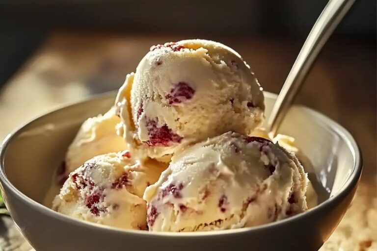 Homemade Strawberry Vanilla Bean Ice Cream Recipe