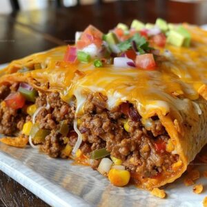 Beefy, Cheesy Dorito Dream Burrito Recipe
