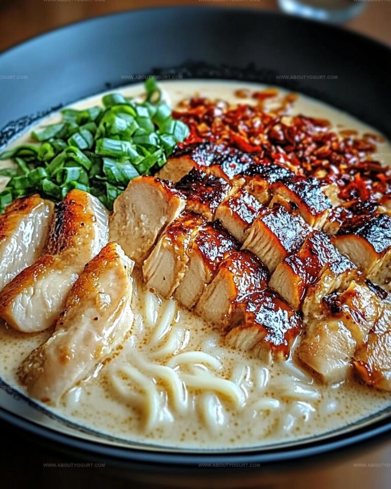 Fiery Chicken Ramen with Creamy Garlic Sauce Recipe