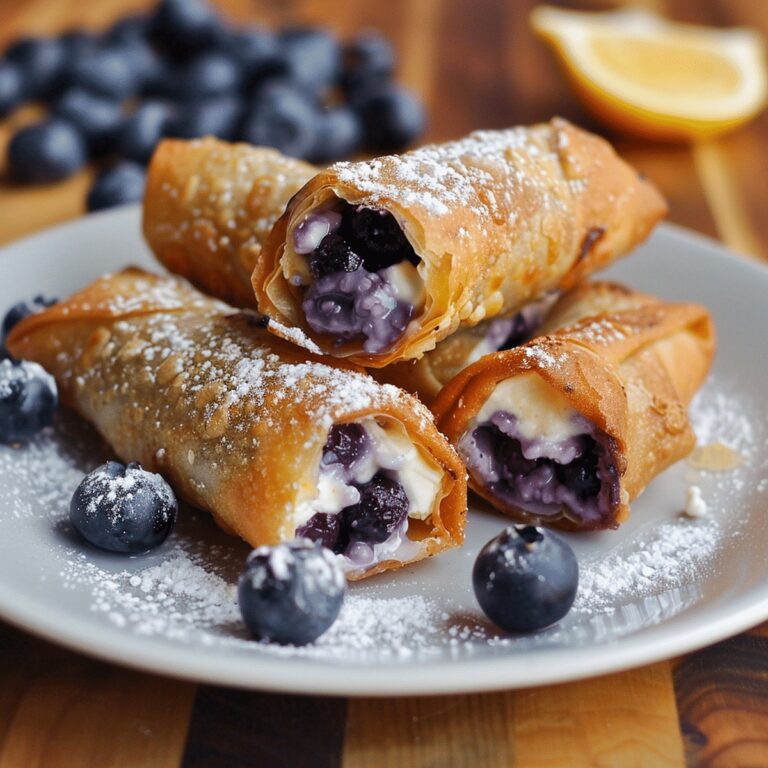 Blueberry Cream Cheese Egg Rolls Recipe