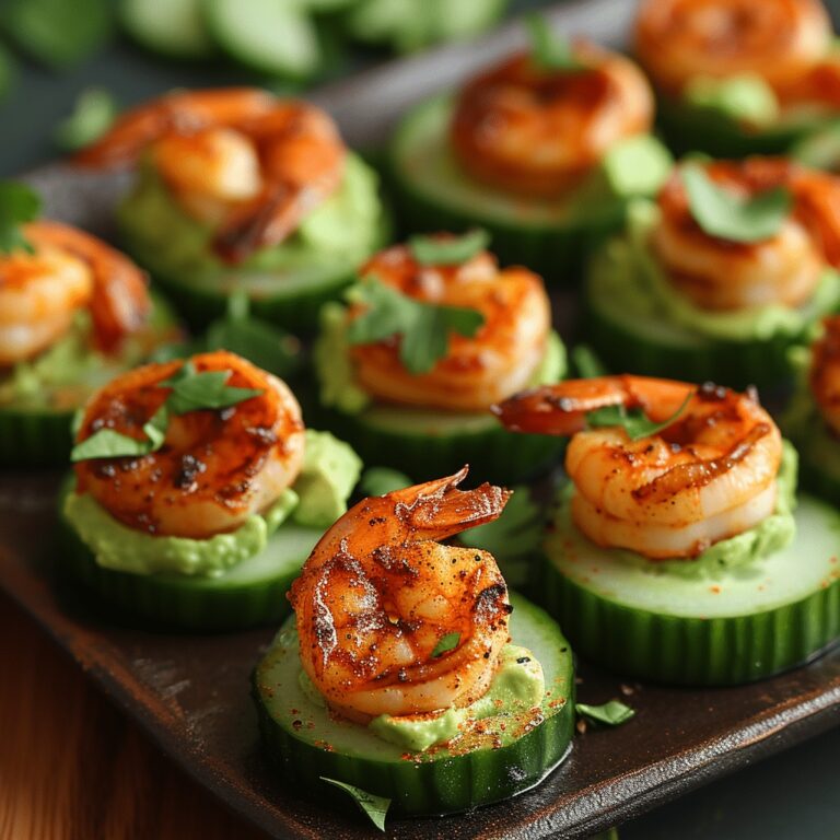 Blackened Shrimp Avocado Cucumber Bites Recipe