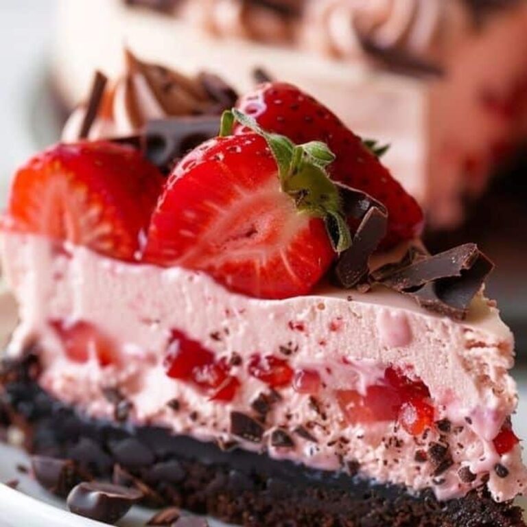 No-Bake Chocolate Covered Strawberry Cheesecake Recipe