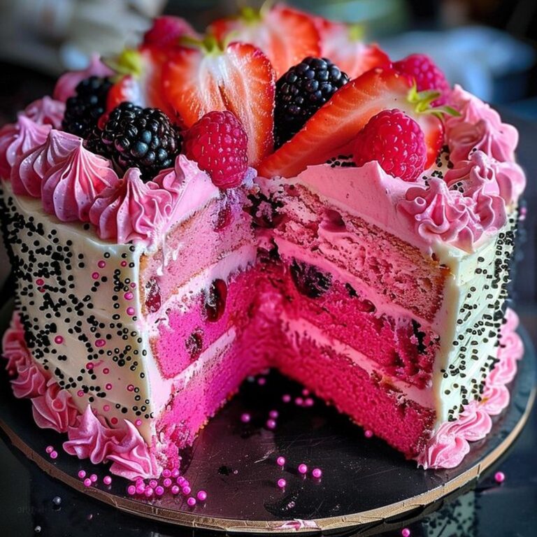 Luscious Pink Dragon Fruit Layer Cake Recipe