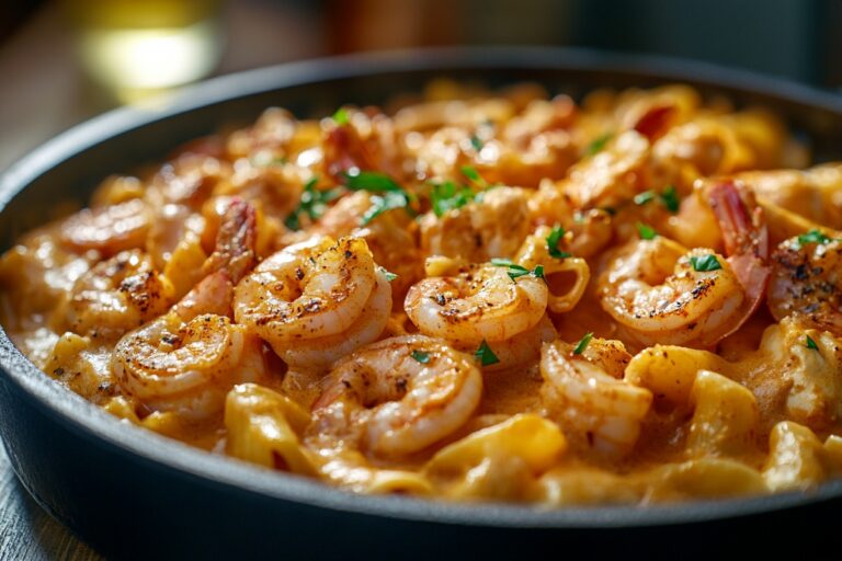 Creamy Cajun Shrimp And Chicken Pasta Recipe