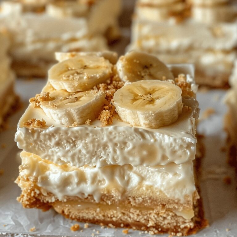 Banana Cream Cheesecake Bars Recipe