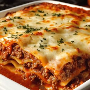 Cheesy Meat Lasagna Recipe