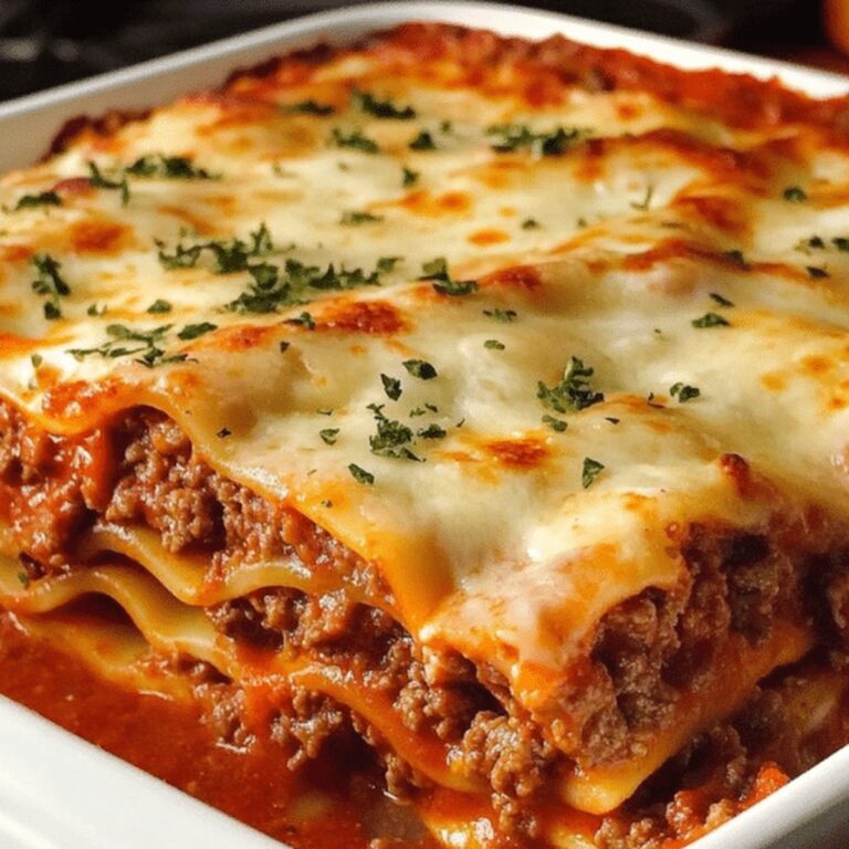 Cheesy Meat Lasagna Recipe