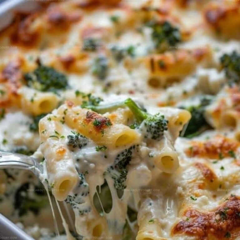 Baked Ziti with Broccoli and Alfredo Sauce Recipe