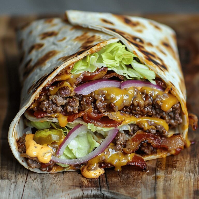 Crunchy Cheeseburger Wrap Recipe