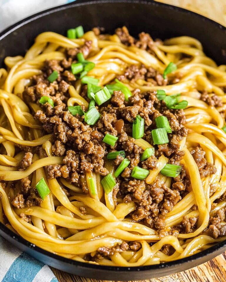 Ground Beef Mongolian Noodles Recipe