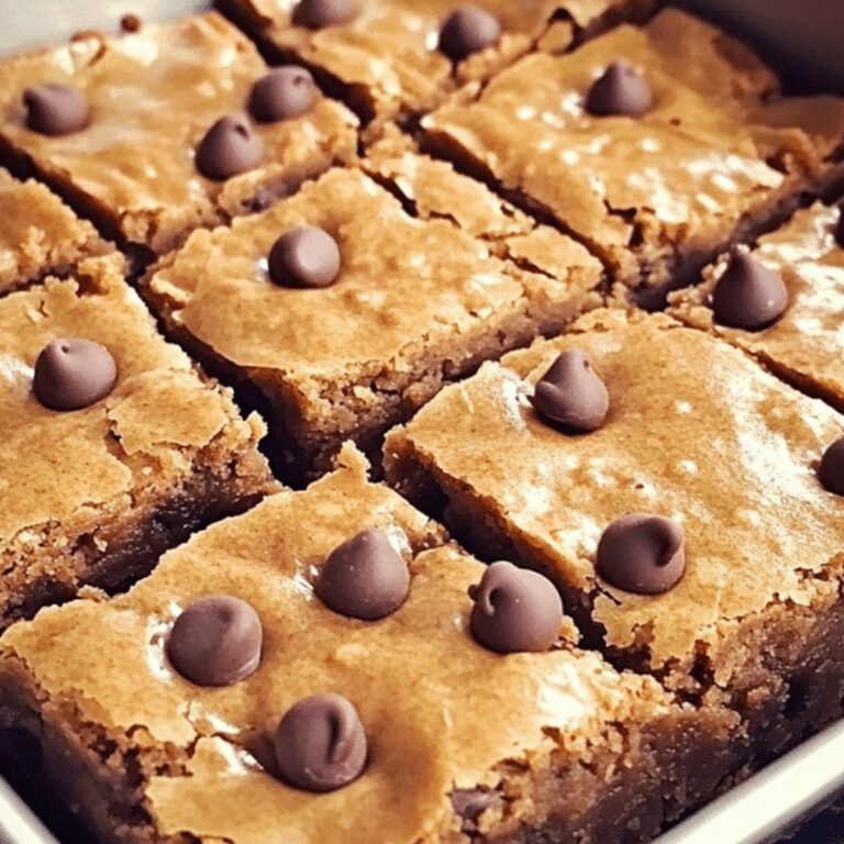 Peanut Butter Chocolate Chip Blondies Recipe