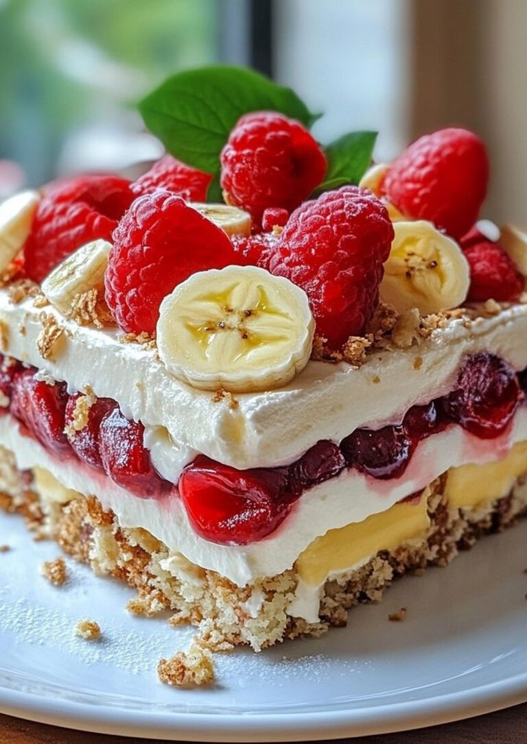 No-Bake Banana Split Cake Recipe