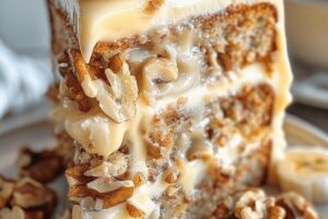 Heavenly Banana Walnut Cream Cake Recipe