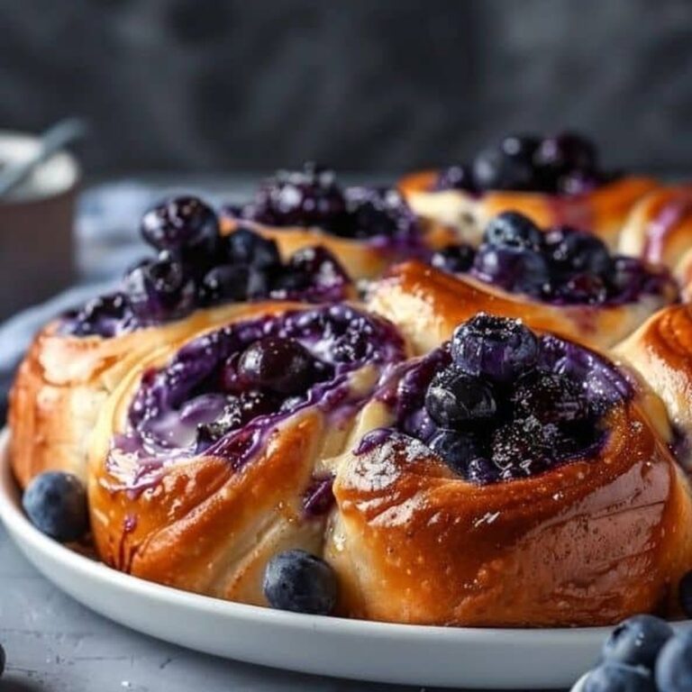 Sourdough Brioche Blueberry Cheesecake Rolls Recipe