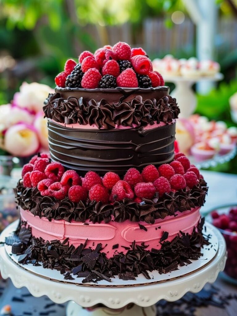 Raspberry Chocolate Mousse Cake Recipe