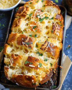 Cheesy Pull-Apart Garlic Bread Recipe