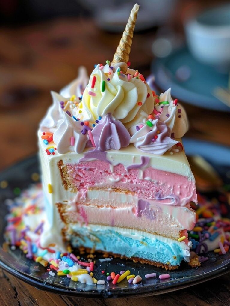 Unicorn Ice Cream Cake Recipe