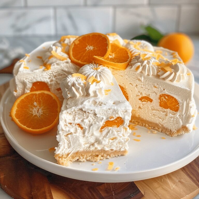 Orange Creamsicle Ice Cream Cake Recipe