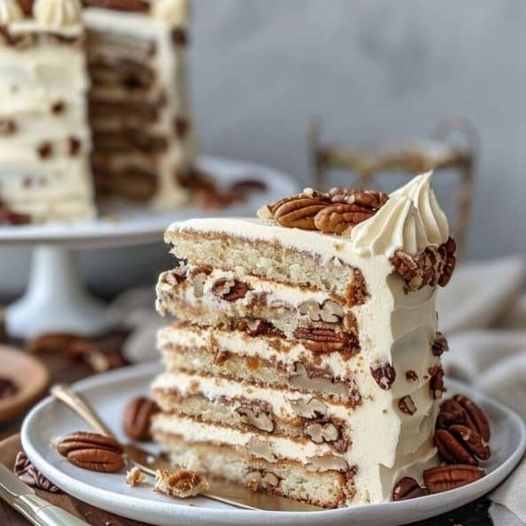 White Chocolate Pecan Layer Cake Recipe