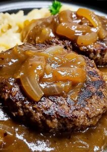 Hamburger Steaks With Onion Gravy Recipe