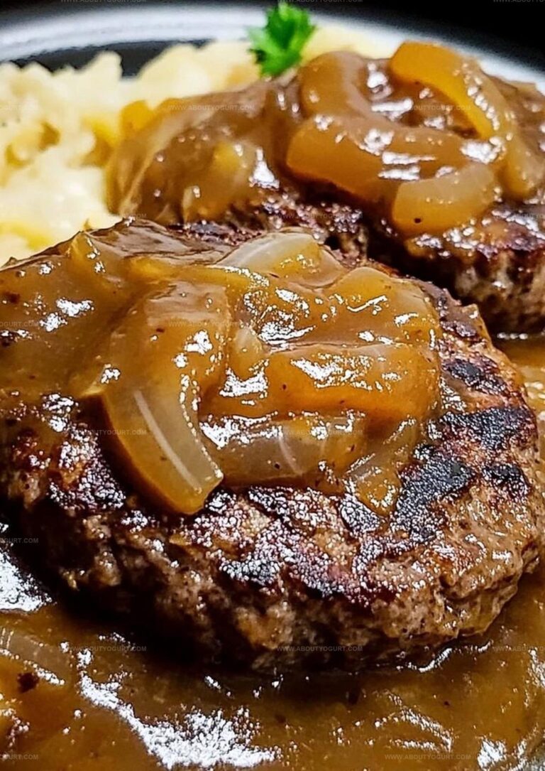 Hamburger Steaks With Onion Gravy Recipe