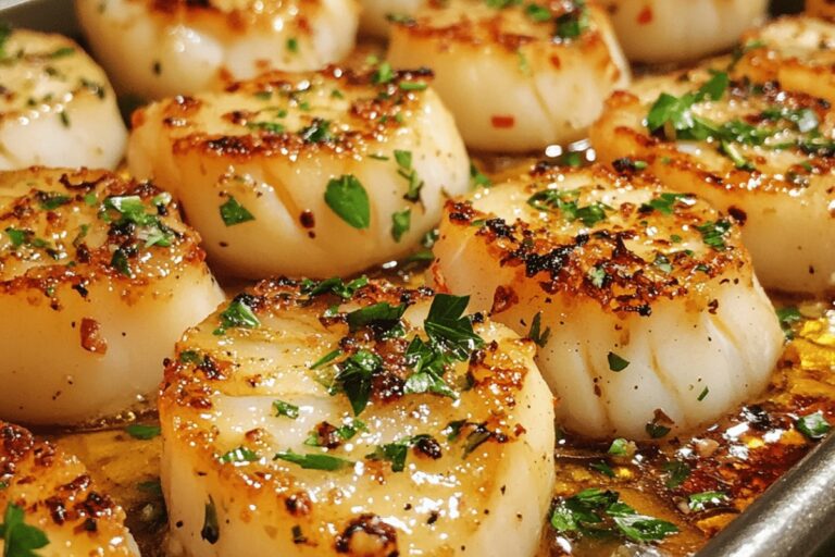 Garlic Butter Baked Scallops Recipe