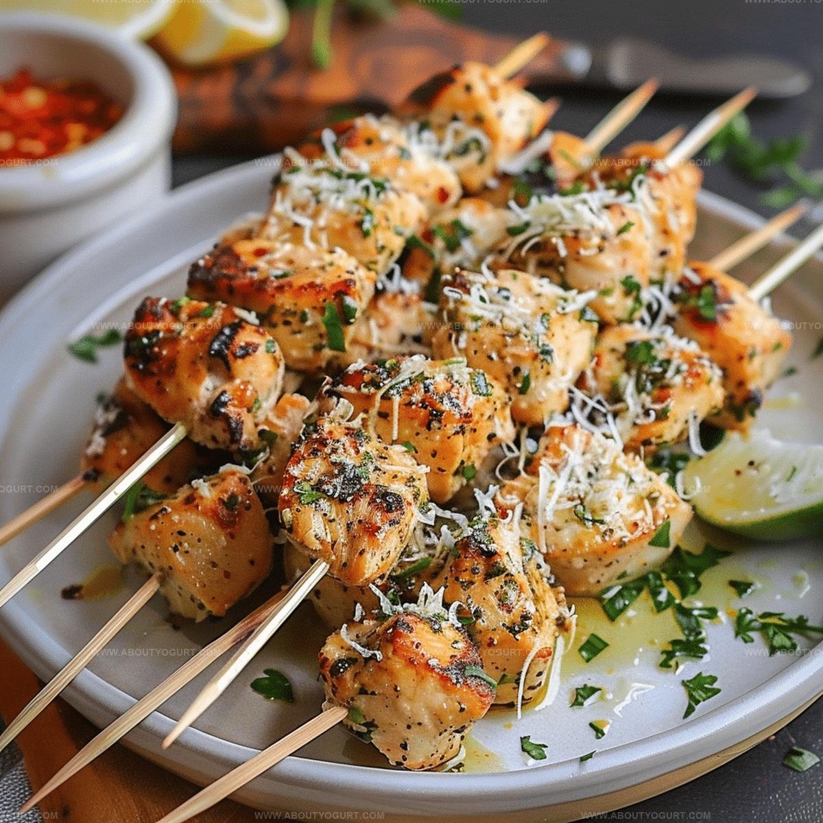 Spicy Garlic Parmesan Chicken Skewers Recipe