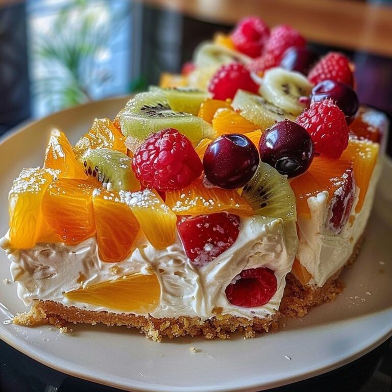 Tropical Fruit Salad Cheesecake Recipe