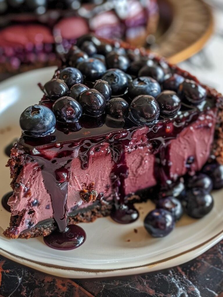 Chocolate Blueberry Ganache Cheesecake Recipe