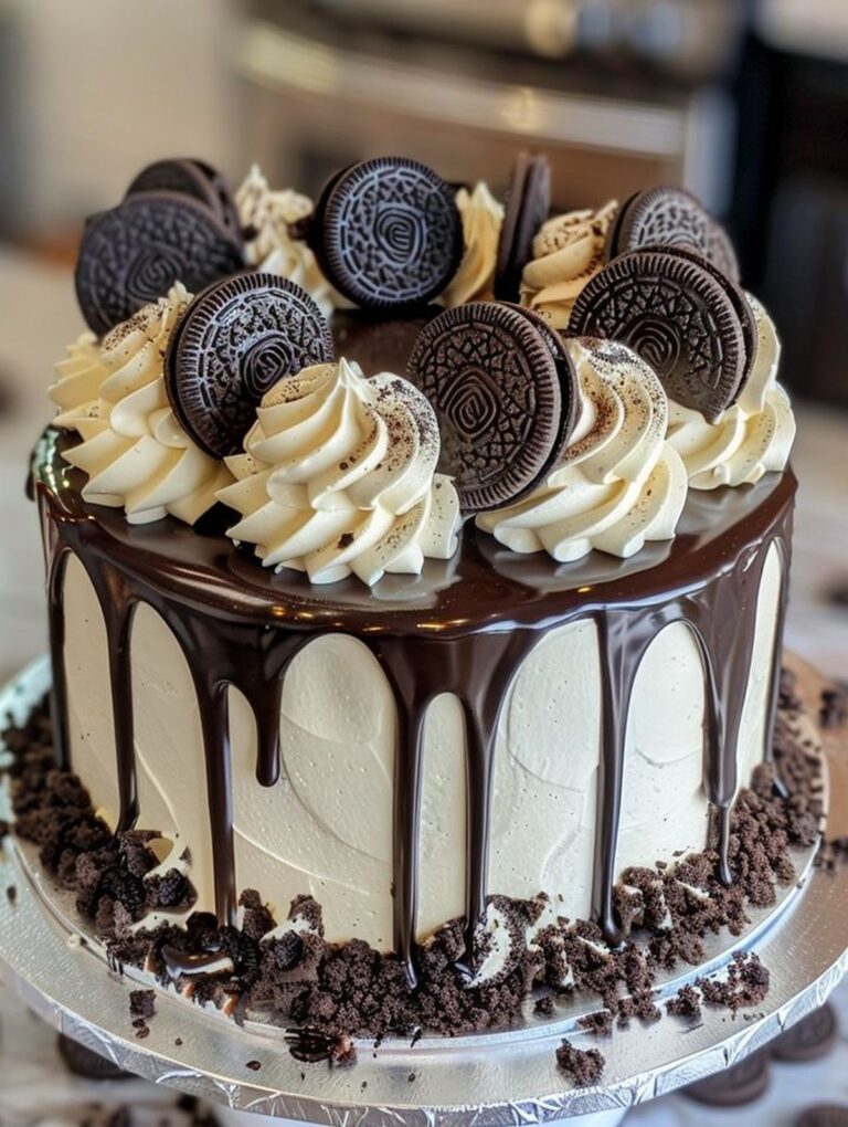 Oreo Cheesecake Drip Cake Recipe