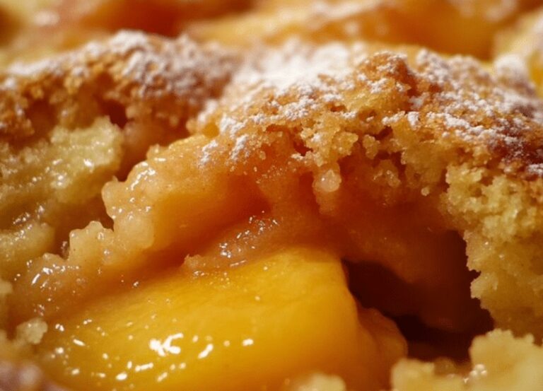 Super Easy Peach Cobbler Recipe