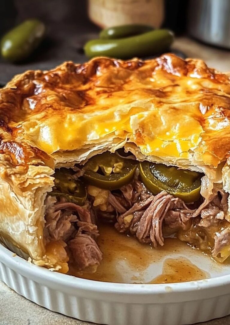 Brisket, Jalapeno, Pickle, and Cheese Pie Recipe