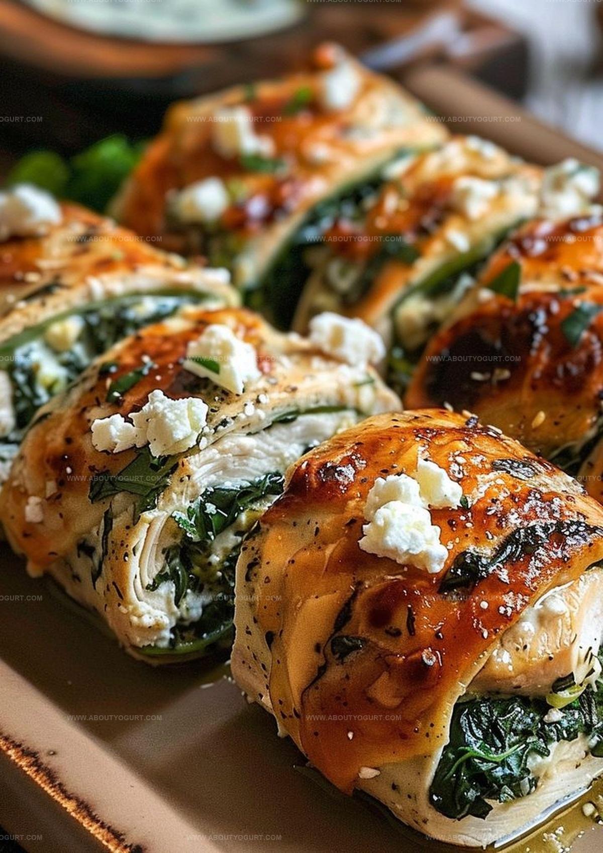 Spinach and Feta Chicken Rolls Recipe