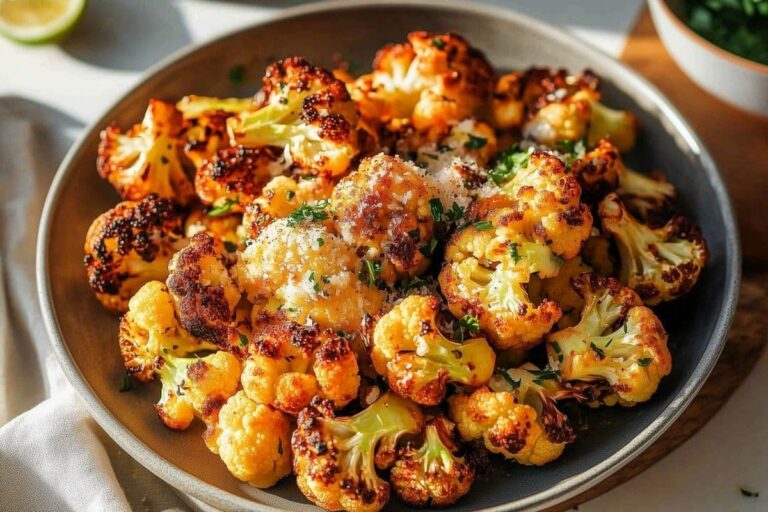 Crispy Parmesan Roasted Cauliflower Recipe