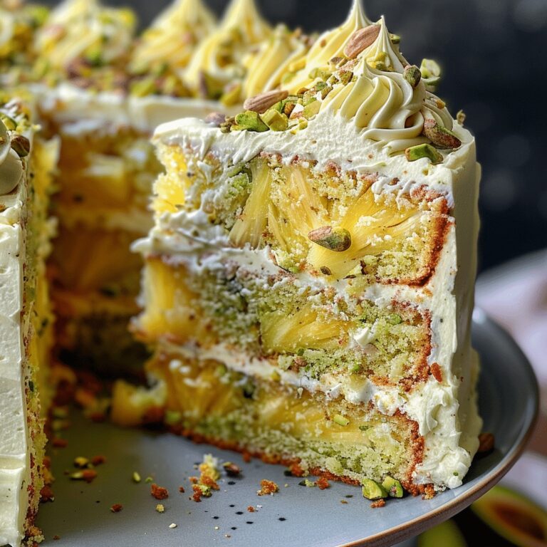 Tropical Pistachio Pineapple Cake Recipe