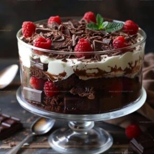 Salted Dark Chocolate Brownie Trifle Recipe