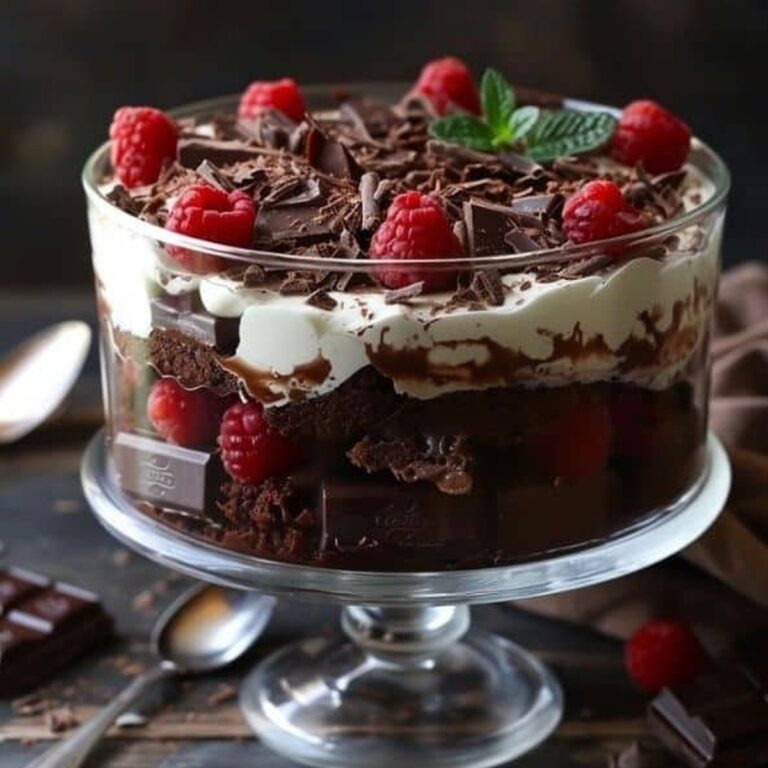 Salted Dark Chocolate Brownie Trifle Recipe