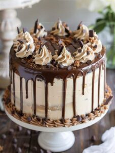 Chocolate Peanut Butter Cheesecake Cake Recipe