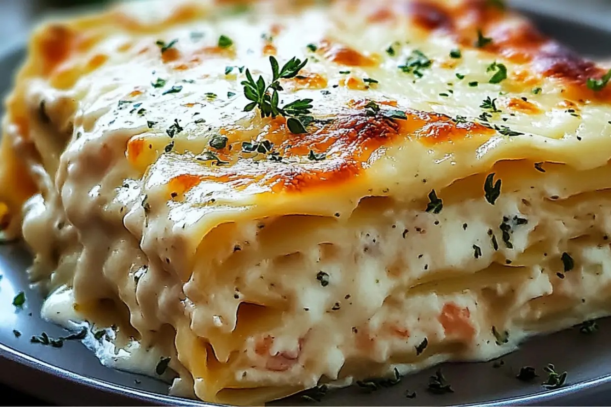 Garlic Butter Shrimp Scampi Lasagna Recipe