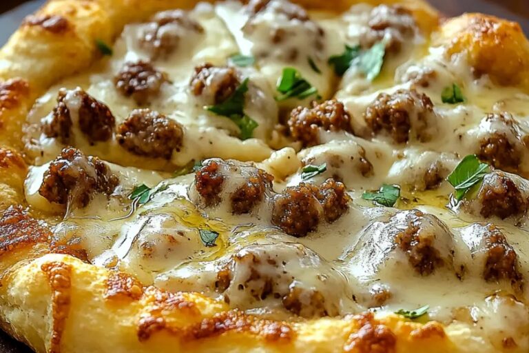 Biscuits And Sausage Gravy Breakfast Pizza Recipe